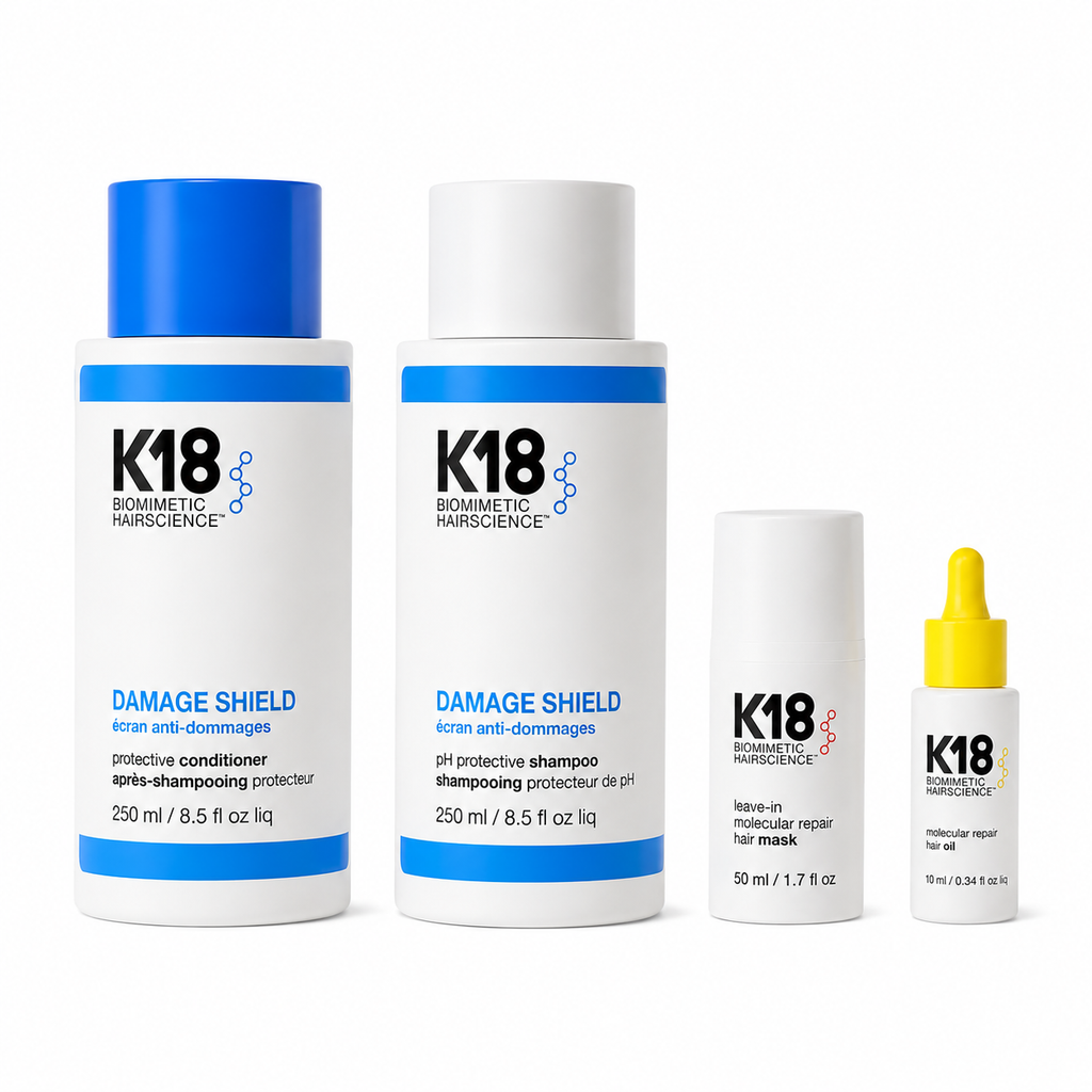 K18 Damage Shield Protective Shampoo & Conditioner 250ml Hair Mask 50ml K18 Oil 10ml