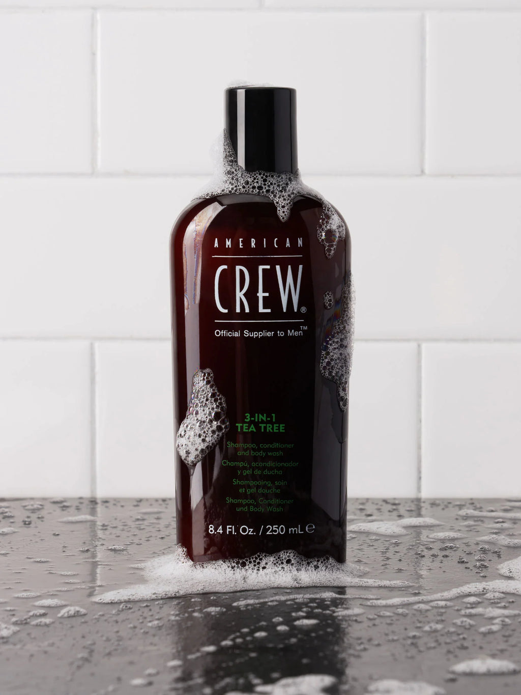American Crew 3-in-1 Tea Tree Shampoo, Conditioner & Body Wash for Men (250 ml)