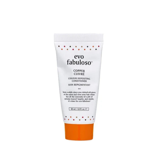 Evo Fabuloso hair product tube on a white background