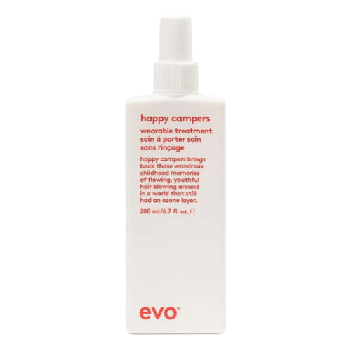 Evo happy campers treatment bottle on a white background