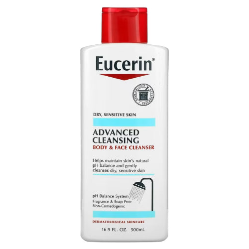 Eucerin Advanced Cleansing Body and Face Cleanser 500ML