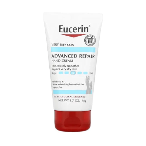 Eucerin Advanced Repair Hand Cream on a white background