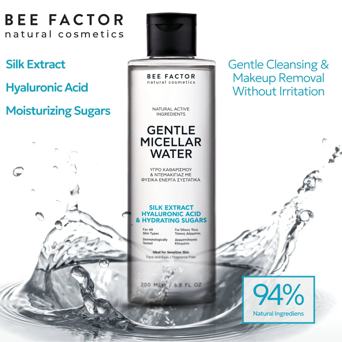 Bee Factor Daily Reset Kit Gentle Micellar Water & Face Cleansing Gel 200ml