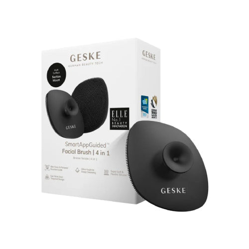 Geske facial brush packaging with product on a white background