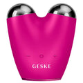 Pink electronic device with silver accents on a white background, featuring the brand 'GESKE'.