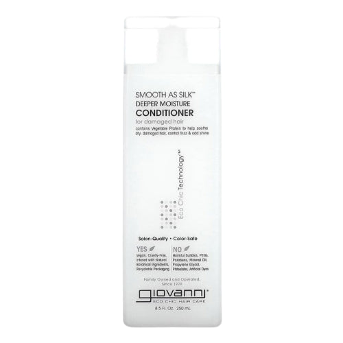 Giovanni Smooth as Silk Deeper Moisture Conditioner packaging on a white background