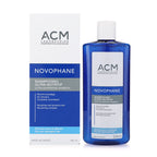 ACM Novophane shampoo bottle and packaging on a white background