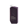A bottle of Kevin Murphy Young Again Rinse hair conditioner with a purple label and cap, on a white background.