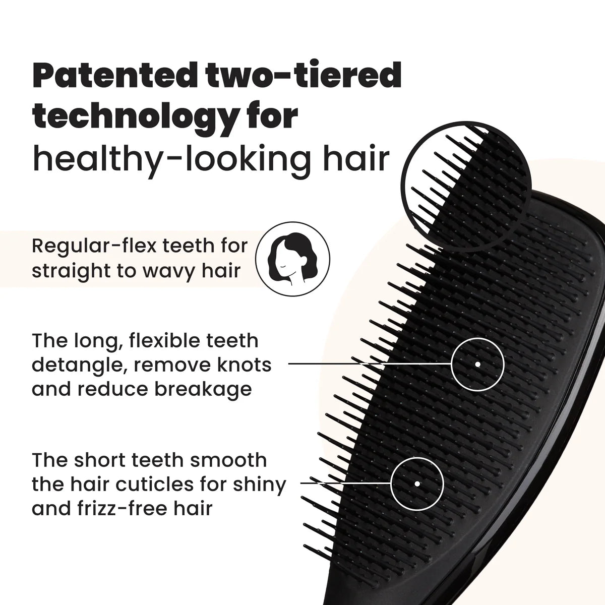 The Ultimate Detangler Hair Brush Liquorice Black