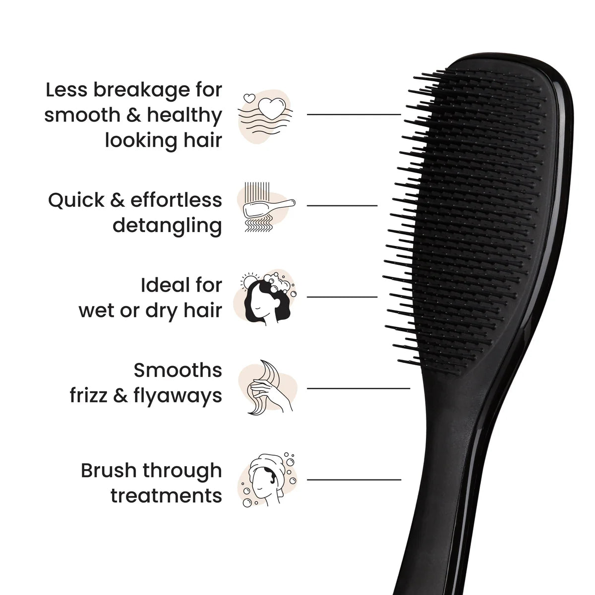 The Ultimate Detangler Hair Brush Liquorice Black
