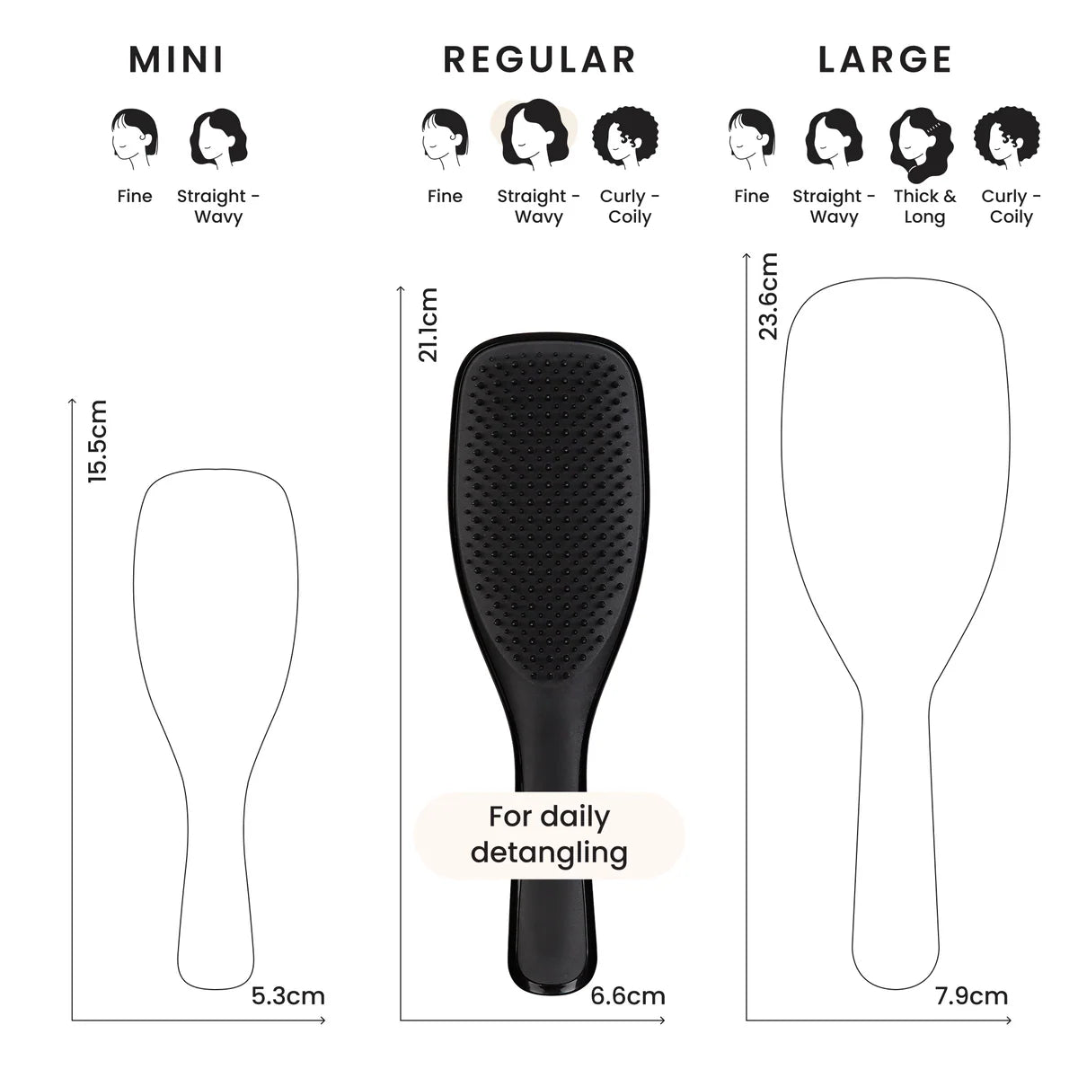 The Ultimate Detangler Hair Brush Liquorice Black