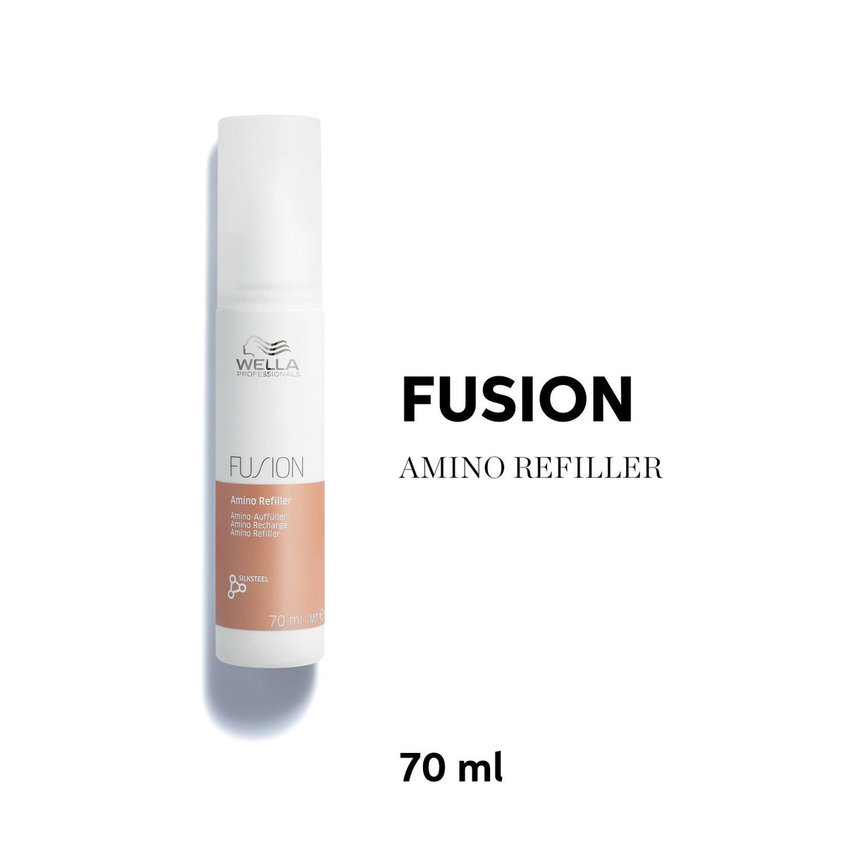 Wella Fusion Amino Refiller bottle on a white background