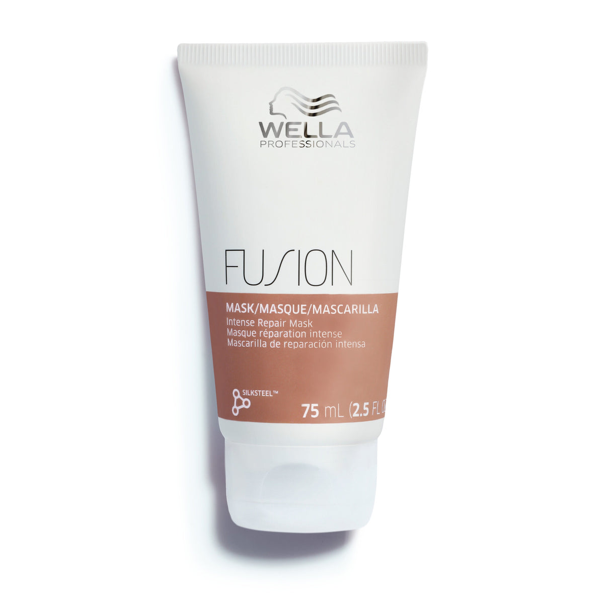 Wella Professionals Fusion hair mask tube on a white background