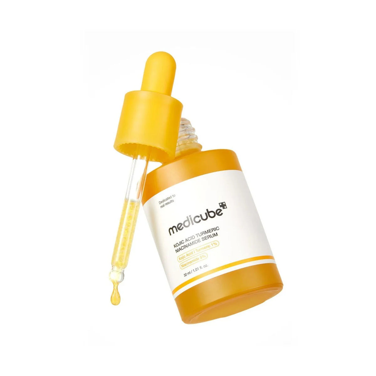 Medicube skincare serum bottle with dropper on a white background