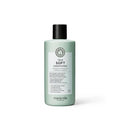 A bottle of Maria Nila True Soft Conditioner, 300ml, with a light green label on a white background.