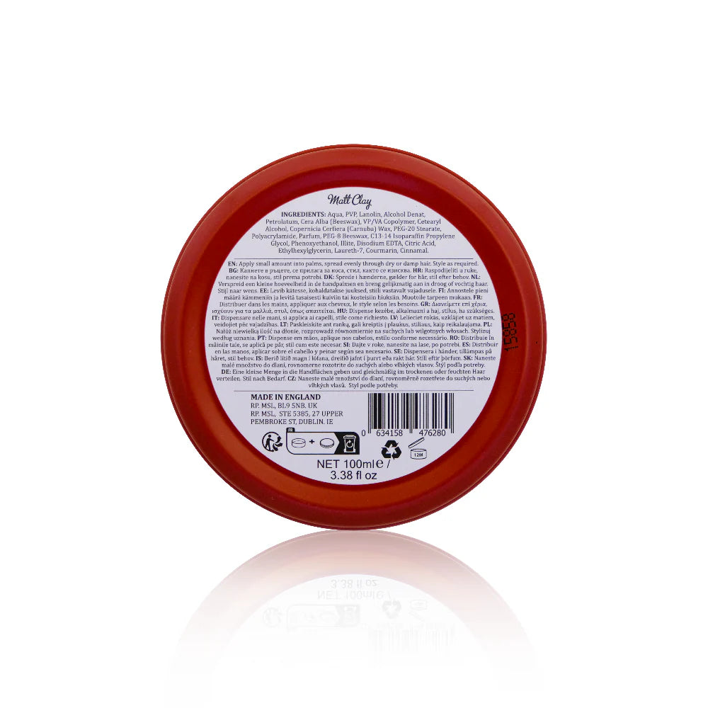Red jar lid with a label on a white background