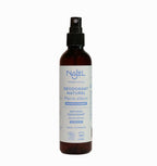 Brown spray bottle with a label on a white background