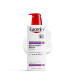 Eucerin Roughness Relief lotion bottle on a white background