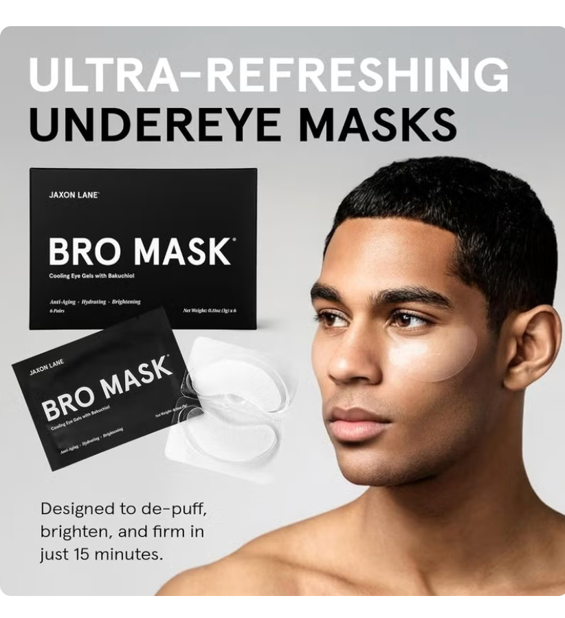 Jaxon Lane Bro Mask Cooling Eye Gels with Bakuchiol – Box of 6 Pairs