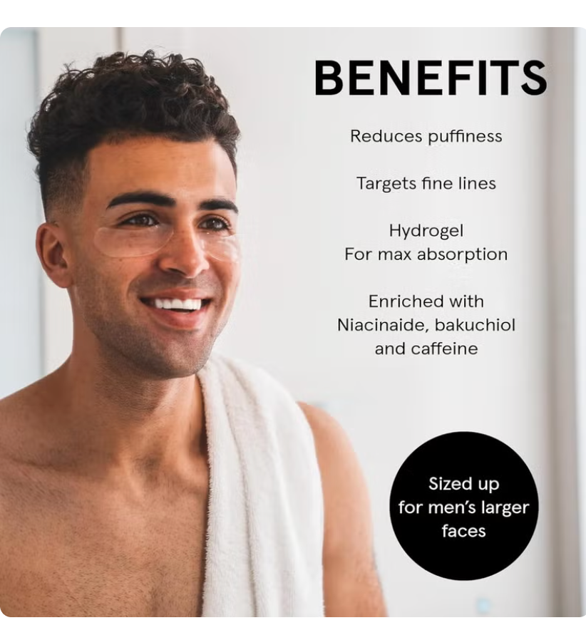 Jaxon Lane Bro Mask Cooling Eye Gels with Bakuchiol – Box of 6 Pairs