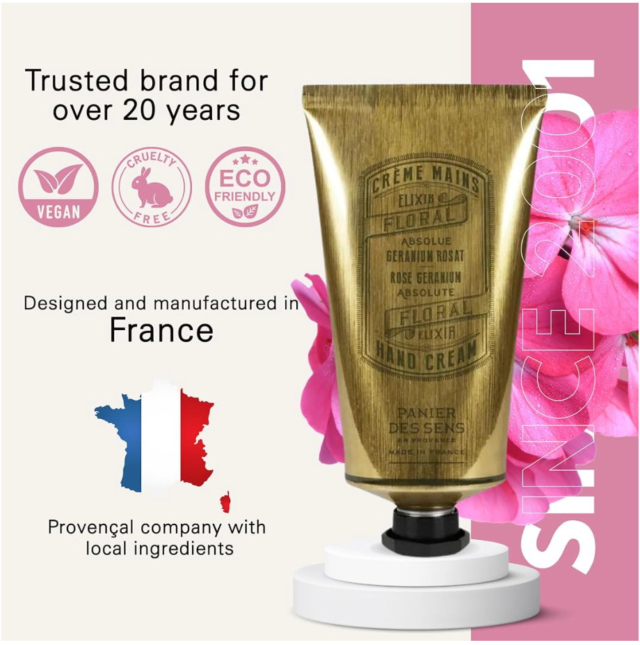 Panier Des Sens Absolute Hand Cream Rose Geranium 75ml