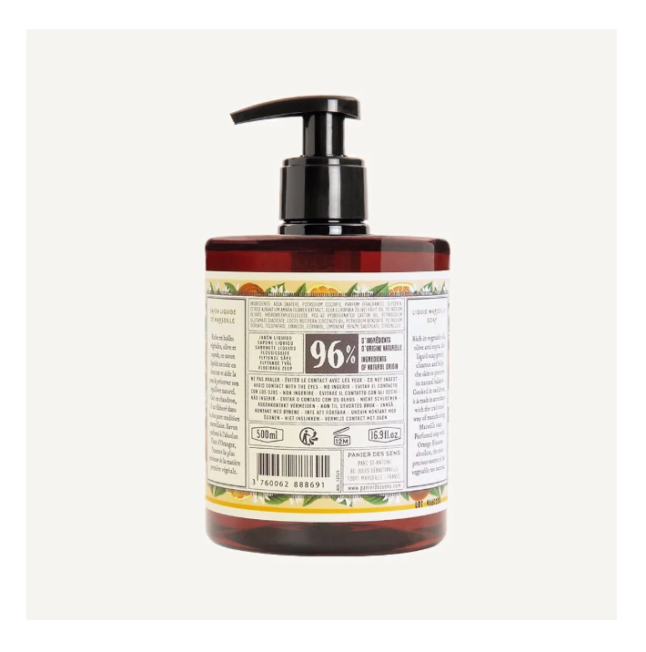 Panier Des Sens Absolute Liquid Marseille Soap Orange Blossom 500ml