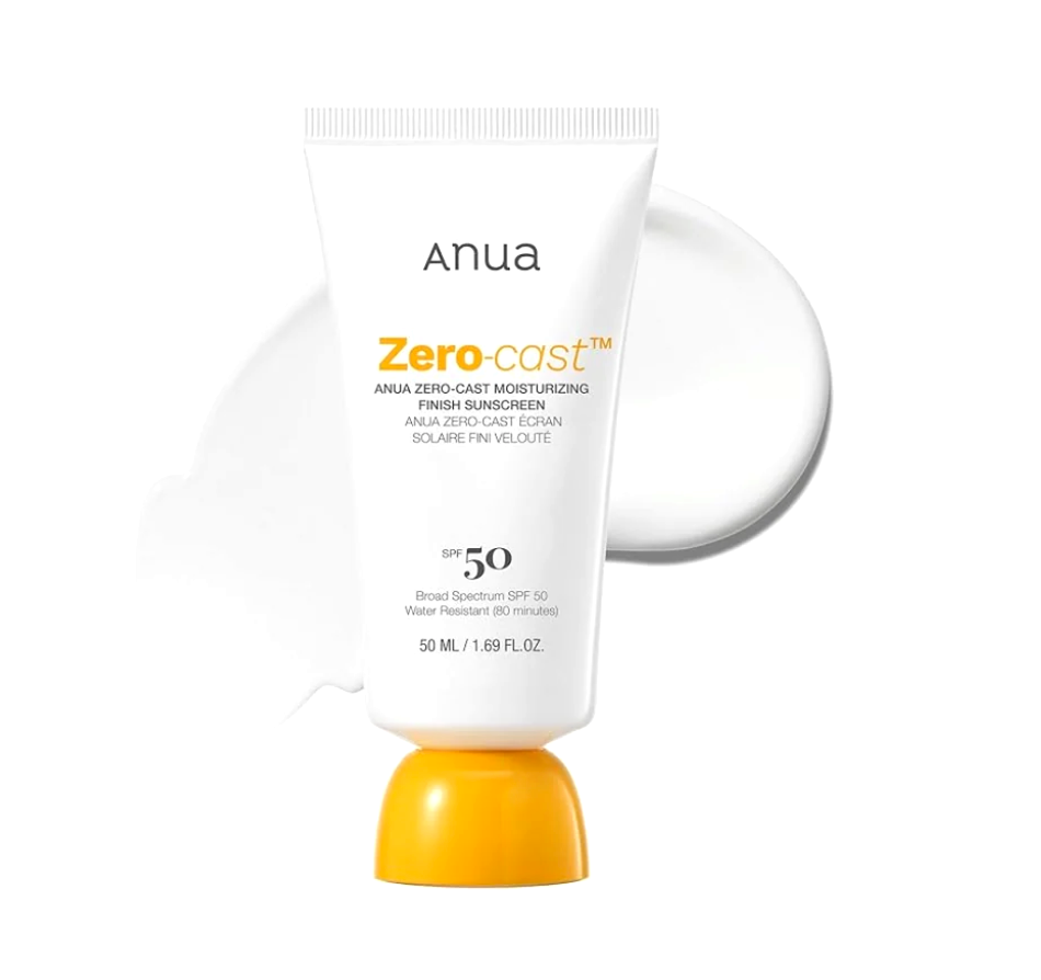 ANUA Zero-Cast Moisturizing Finish Sunscreen 50ml