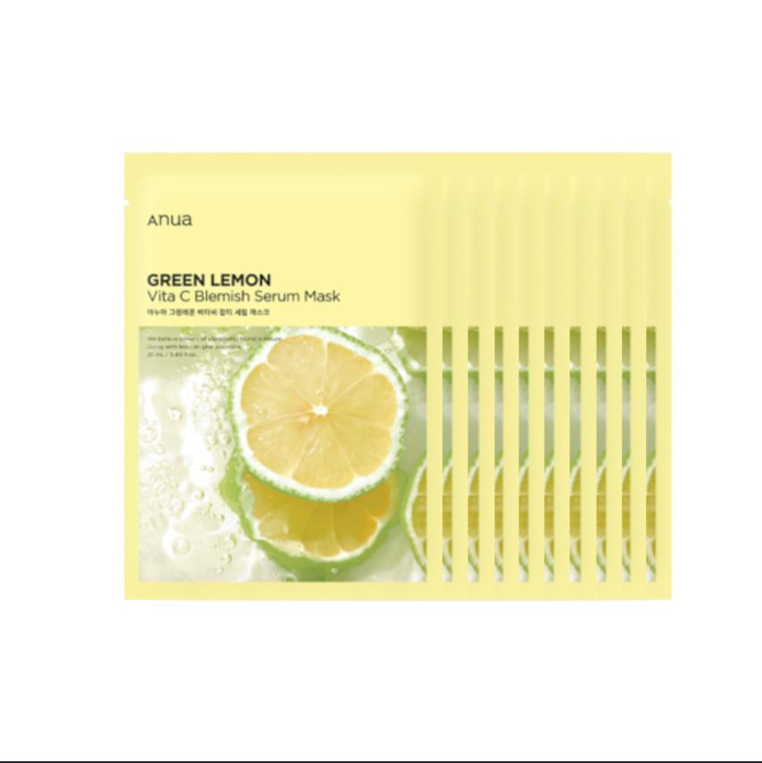 ANUA Green Lemon Vitamin C Blemish Serum Mask 25ML (10PCS)