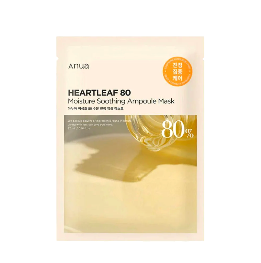 ANUA HEARTLEAF 80% AMPOULE MASK 27ML (10PCS)