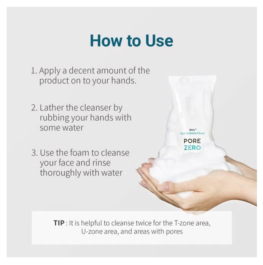 BE THE SKIN BHA+ Pore Zero Cleansing Foam 150g