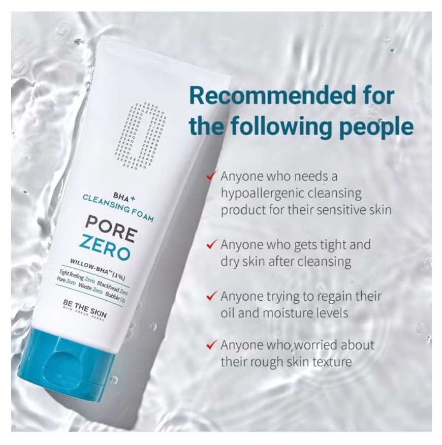 BE THE SKIN BHA+ Pore Zero Cleansing Foam 150g