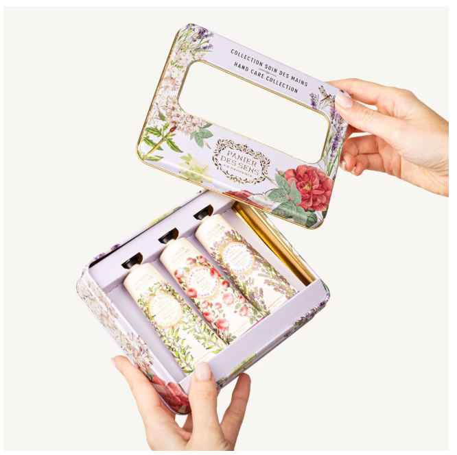 Panier Des Sens Hand Cream Set with Essential Oils – Lavender, Rose, Verbena