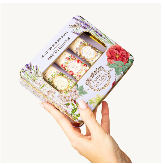 Panier Des Sens Hand Cream Set with Essential Oils – Lavender, Rose, Verbena