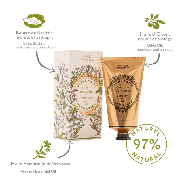 Panier Des Sens Hand cream - Verbena fragrance 75ml