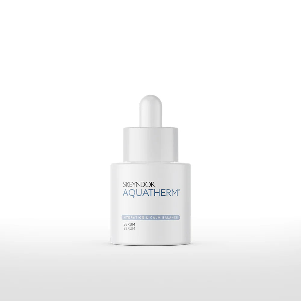 Skeudnor Aquatherm serum bottle on a white background