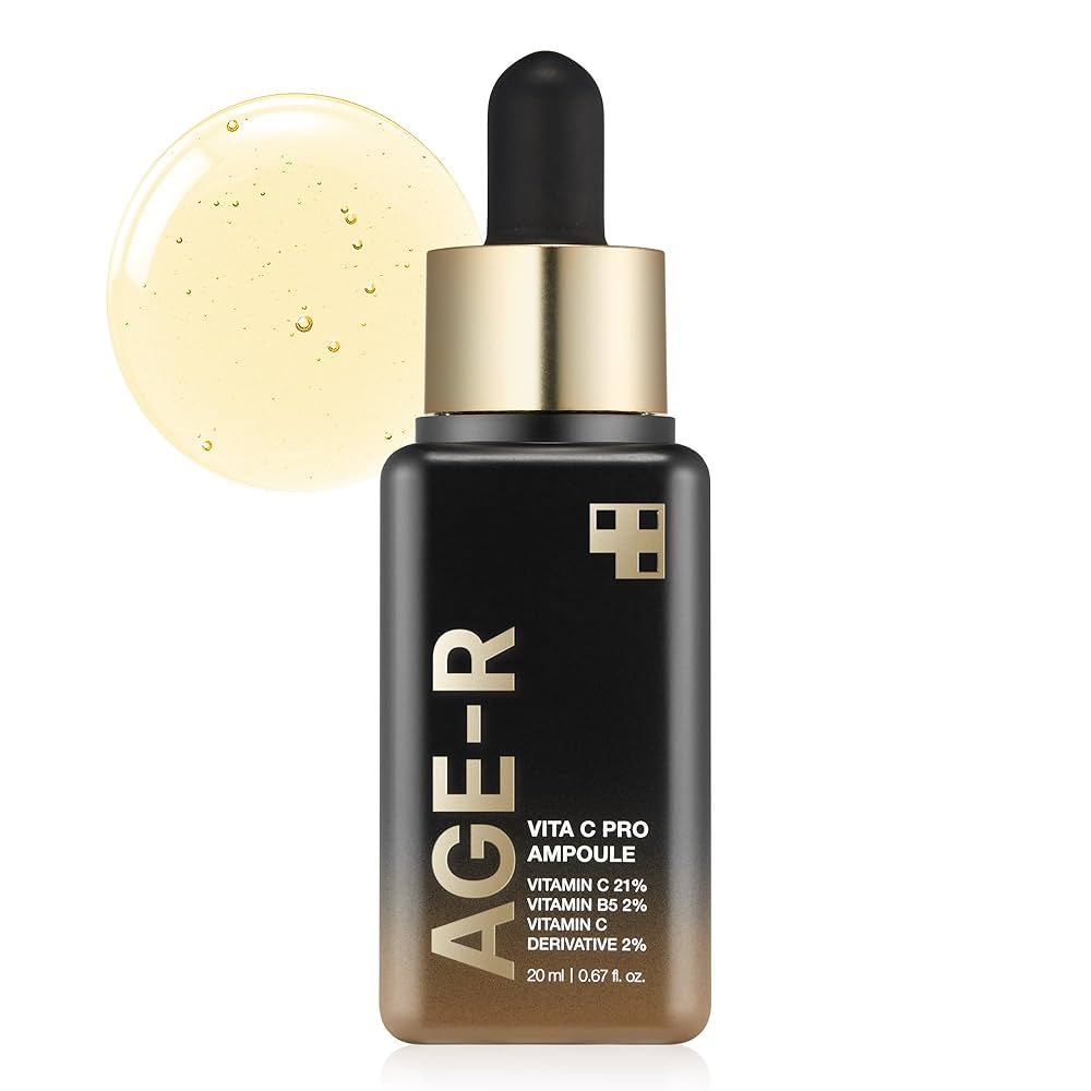 AGE-R Vita C Pro Ampoule with dropper on a white background