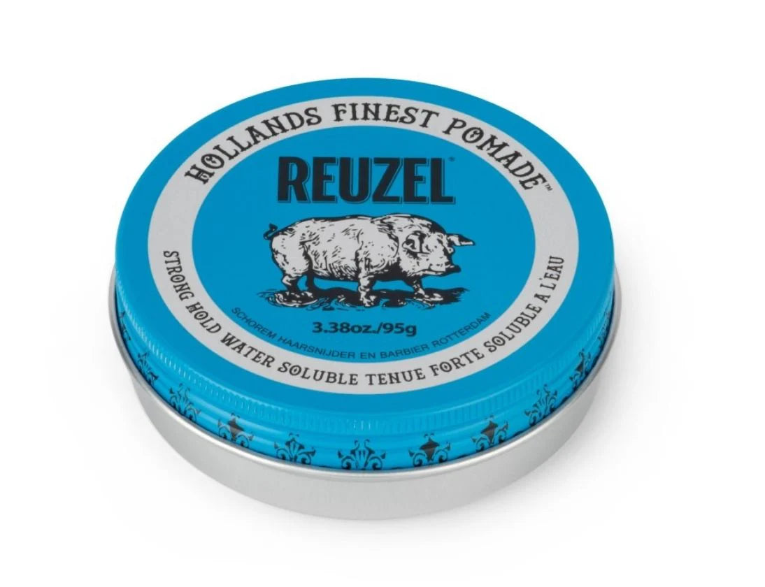 Reuzel Blue Strong Hold Water Soluble Pomade- 3.38oz/95g