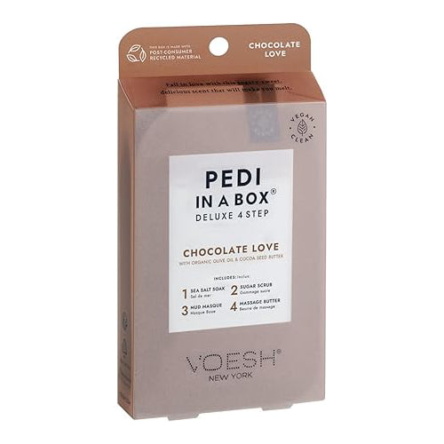VOESH PEDI IN A BOX  DELUXE 4 STEP - CHOCOLATE LOVE