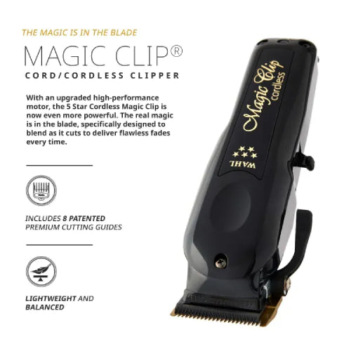 WAHL 5 Star C/C Magic Clip Black 2&3 PIN