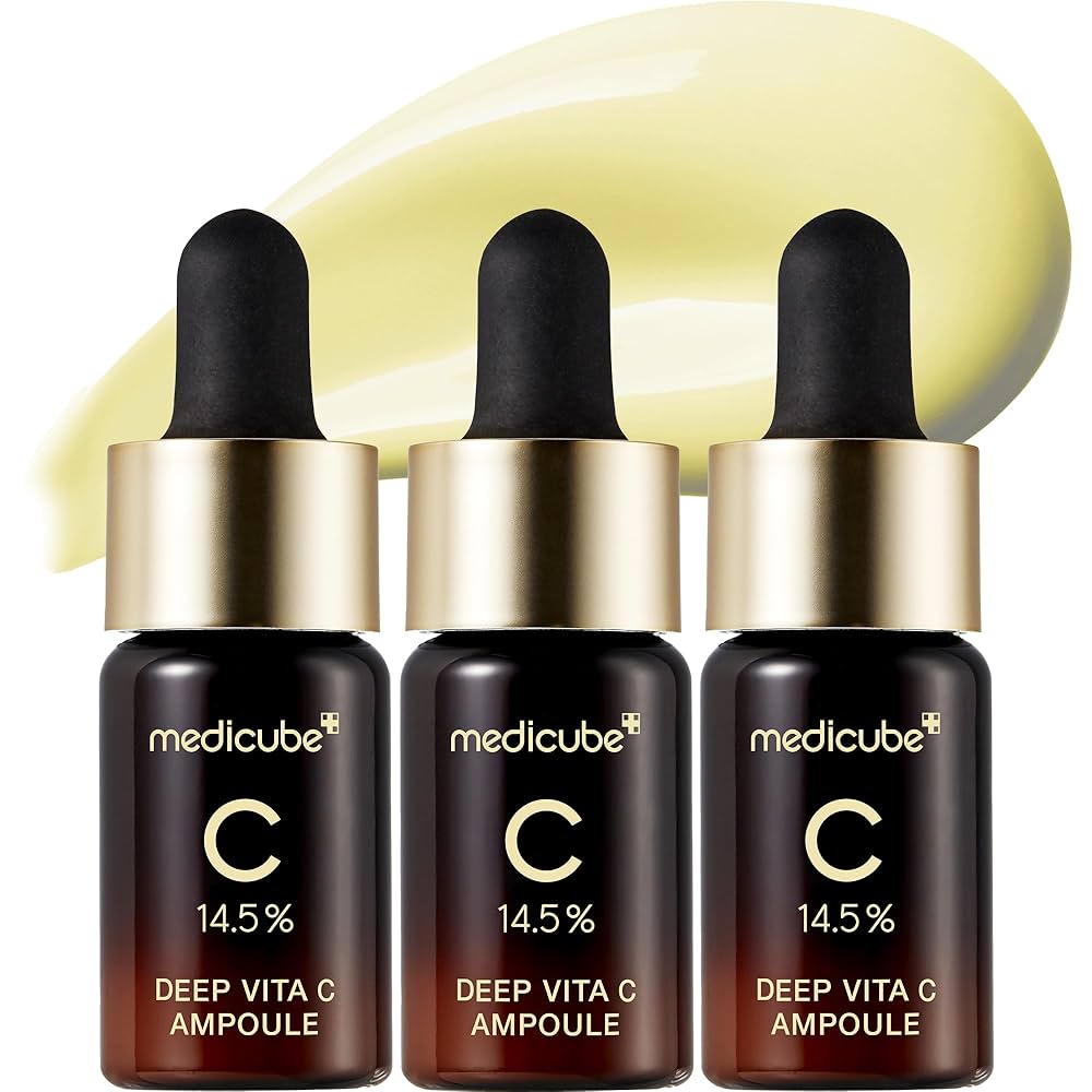 Medicube Deep Vita C 14.5% Ampoule 2.0 For Skin Brightening 10ml, Pack of 3’s.