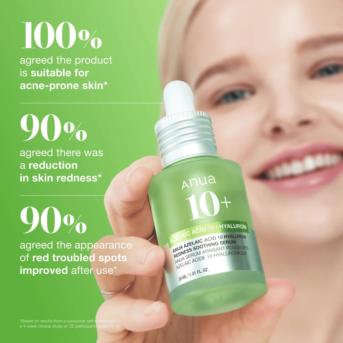 ANUA Azelaic Acid 10 Hyaluron Redness Soothing Serum 30ML