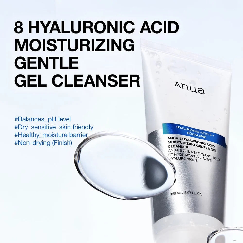 ANUA 8 Hyaluronic Acid Moisturizing Gentle Gel Cleanser 150ml