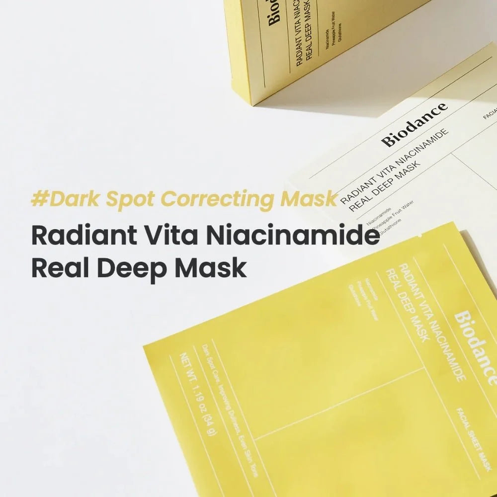 BIODANCE RADIANT VITA NIACINAMIDE REAL DEEP MASK 34G (4EA)
