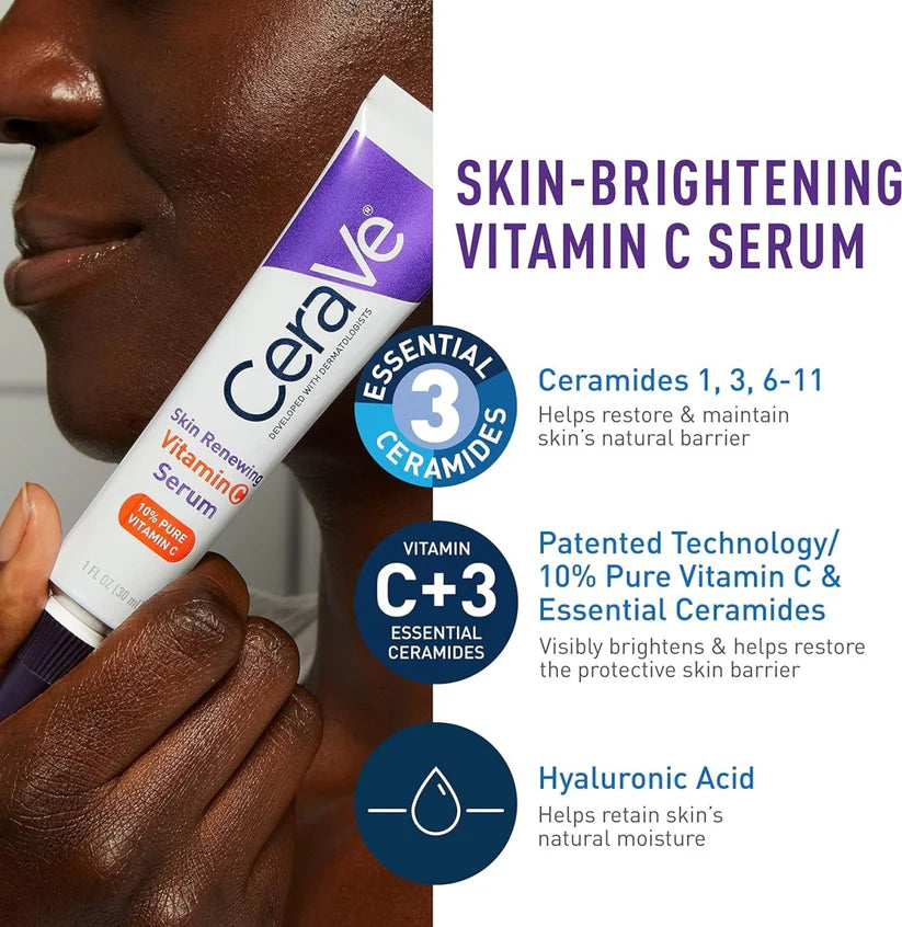 CeraVe Skin Renewing 10% Pure Vitamin C Serum with Ceramides (30 ml)
