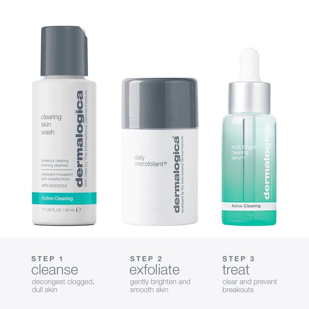 Dermalogica Clear + Brighten Kit - Clears, Smooths, Brightens