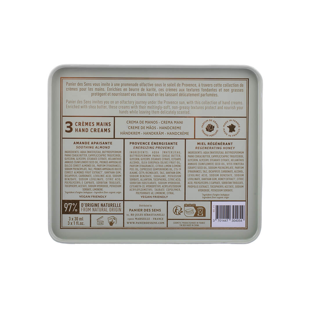 Panier Des Sens Hand Cream Set – Honey, Almond & Provence (3 x 30ml)
