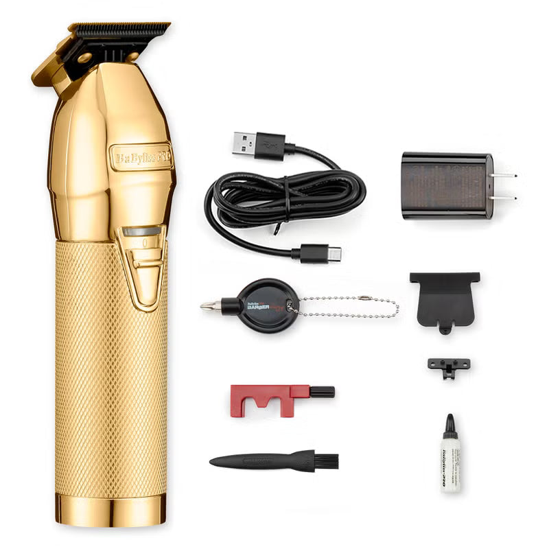 BaBylissPRO All-Metal Gold Grooming Shaving Kit