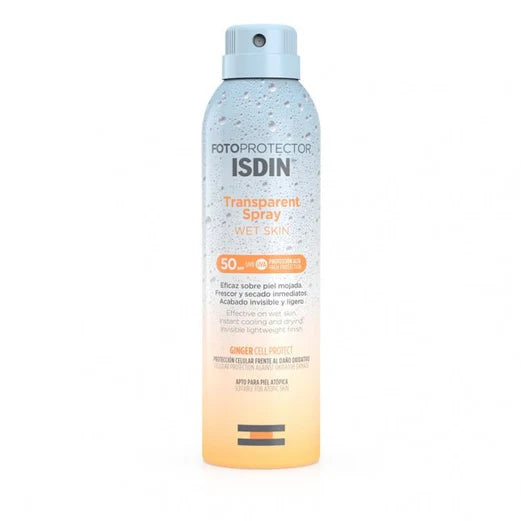 ISDIN Fotoprotector Transparent Spray bottle on a white background
