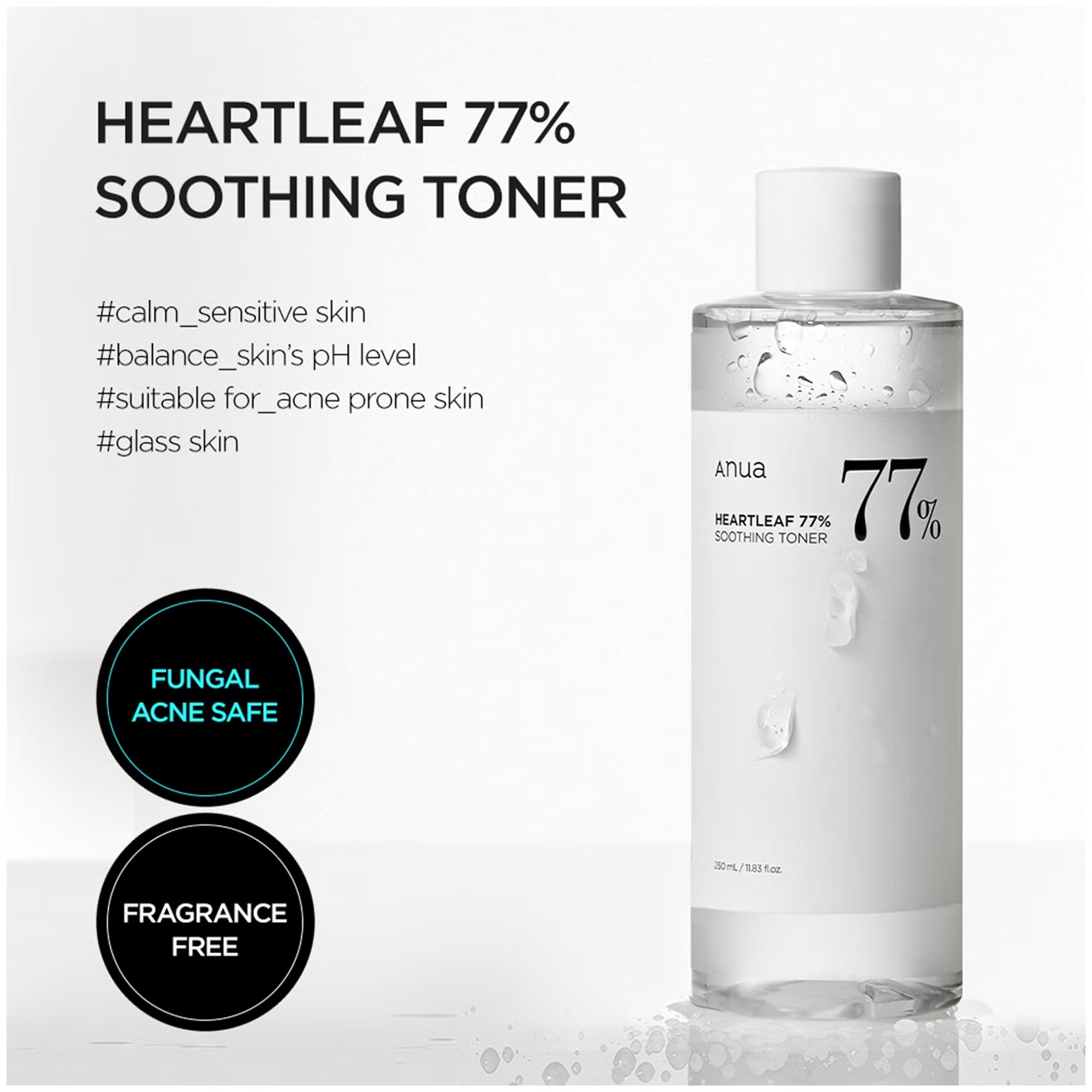 ANUA HEARTLEAF 77% SOOTHING TONER 250ML