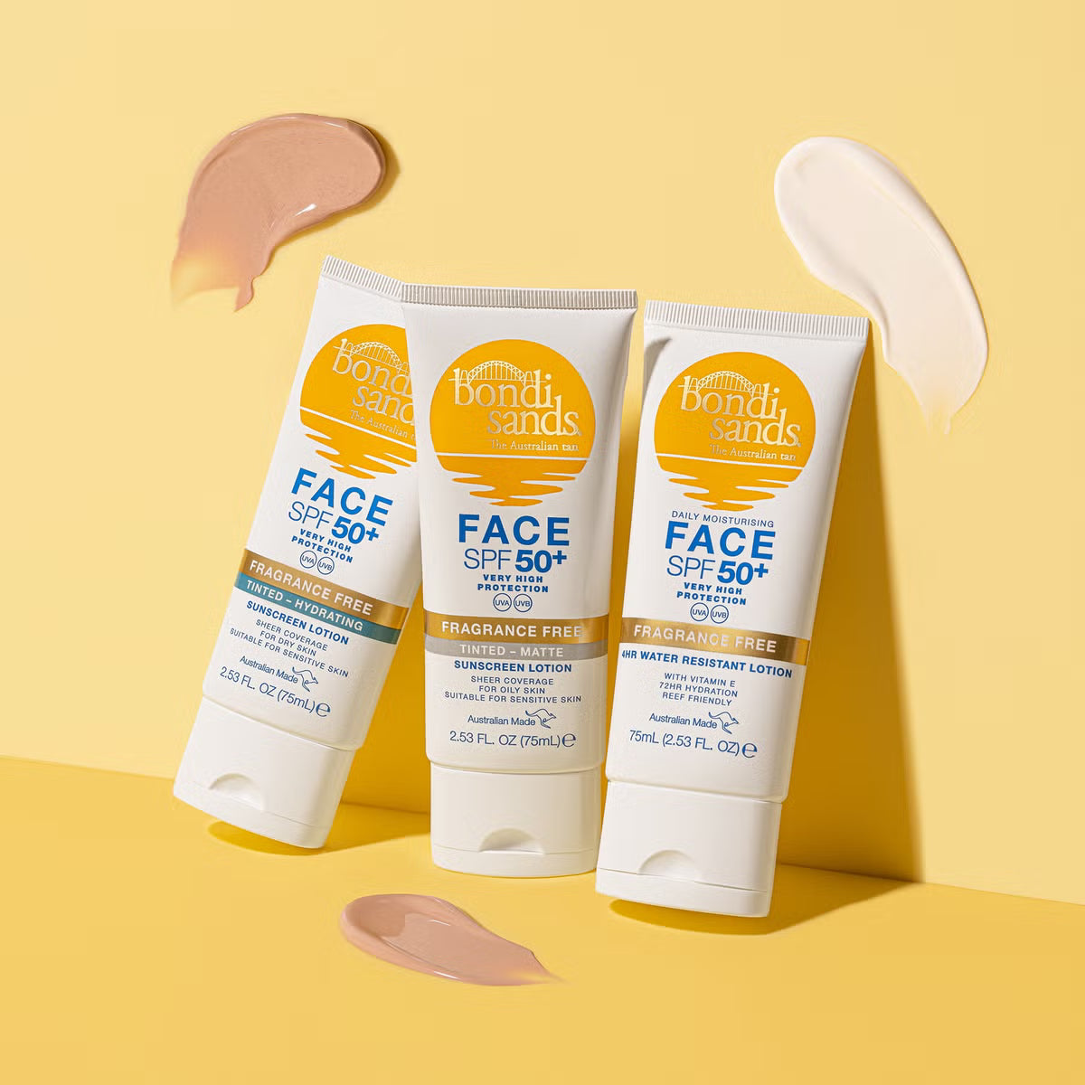 Bondi Sands SPF Fragrance Free 50+ Face Tinted - Hydrated 75ml